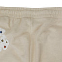 Cream Rhinestone Cotton Wreath Sweatpants