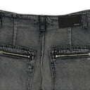 Aged Black Loose Straight Cargo Pants