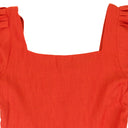 Red Button Down Mini Dress