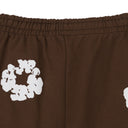 Brown Cotton Wreath Shorts