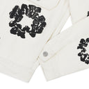 White Cotton Wreath Denim Jacket