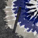 Blue / Black Tie Dye Fleece Track Jacket