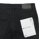 Black P004 Resin Coated Flared Cargo Skinny Jeans