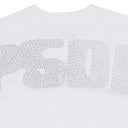 White Rhinestone Silk T-Shirt