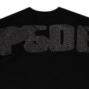 Black Rhinestone Silk T-Shirt