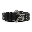 Black Grommet Leather Belt
