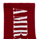 Red Solid Core Logo Sock