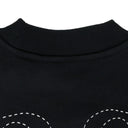 Black Dotted Arrow Skate Crewneck