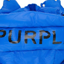 Blue Nylon Down Puffer Jacket