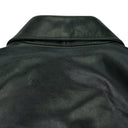 Black Leather Front Zip Jacket