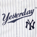 White Baseball Pinstripe Shirt