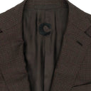 Brown Single Breasted Plaid Suit