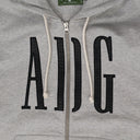 Grey ADG INC. Zip Hoodie