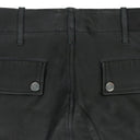 Black Tactical Leather Cargo Pants