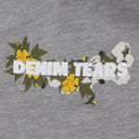 Grey DT Embroidered Floral Logo Hoodie