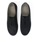 Black Velvet Low Top Derby Shoes