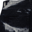 Black Marble Coated Baggy Fit Jeans