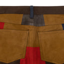 Multi Night-Off Suede Patchwork Pants