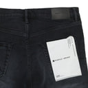 Black Lurex Repair Overdye P001 Jeans