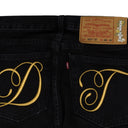Black DT Script Jeans