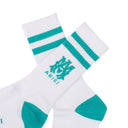 White/Aqua MA Logo Tube Socks