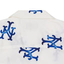 White Mets Collar Shirt
