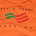 Orange Ellis Tears Zip Hoodie