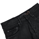 Black P004 Resin Flared Jeans