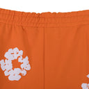 Orange Cotton Wreath Sweatpants