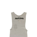 White Ribbed Sword Horseshoe Logo F*** You Tank Top