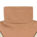 Cream Intarsia Crop Half Zip Sweater