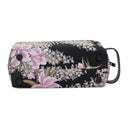 Black Hibiscus Jacquard Beauty Case