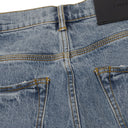 Mid Indigo Super Stack Flare Jeans