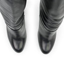 BLACK MONIQUE KNEE-HIGH BOOTS
