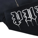 Black Beauty HWT Gothic Wordmark Fleece Zip Hoody