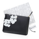 Black Cotton Wreath Wallet