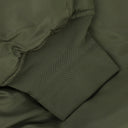 Green Wordmark Satin Front Zip Bomber