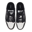Black/White Skel Top Low Slip On