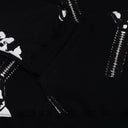 Black Hardies Fist Rhinestone Cotton Wreath Hoodie