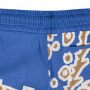 Blue Knit Bandana Shorts