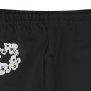 Vintage Black Rhinestone Cotton Wreath Sweatpants