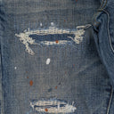 Indigo Paint Splatter P001 Jeans