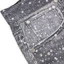 Black 3d Printed 20k Swarovski Boro Jeans