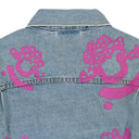 Light Wash Pink/Green Bstroy Tears Type-2 Denim Jacket