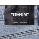 Light Indigo Relaxed Fit Spray Arrow Jeans