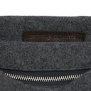 Grey Monili Felt Leather Tote Bag