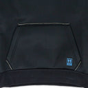 BLACK LONG DRAWSTRING HOODIE