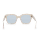 Pearl / Blue Classic Logo Sunglasses