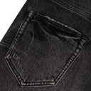 Black Vintage Dirty Staright Slim Jeans