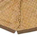 Brown Weave Pattern Silk Shorts